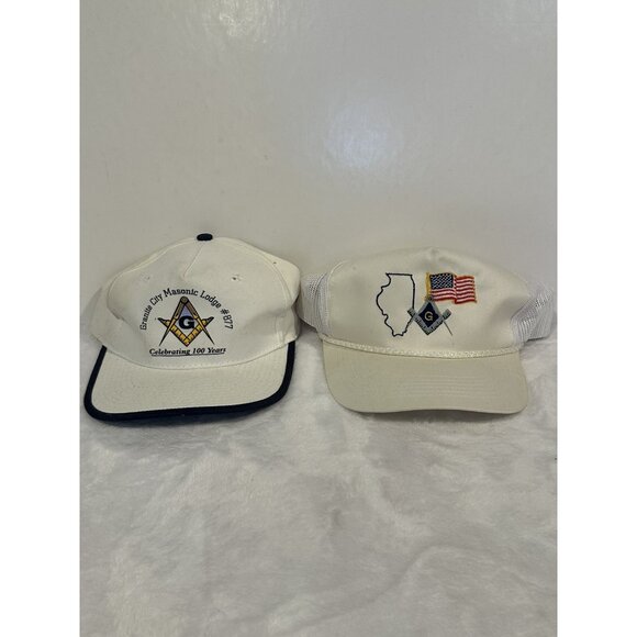 vintage freemason Masonic Hats Lot Of‎ 2 - Picture 1 of 5